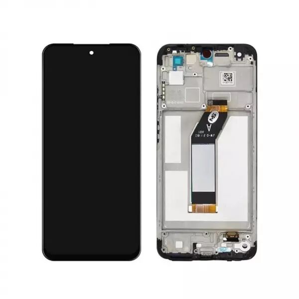 Ecran lcd avec vitre tactile ORIGINAL Xiaomi Redmi 10 avec chassis sans batterie SERVICE PACK 560002K19A00 noir