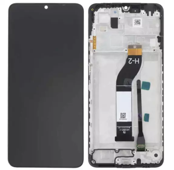 Ecran lcd avec vitre tactile ORIGINAL Xiaomi Redmi 13C 4G/5G avec chassis sans batterie SERVICE PACK 560002C3UA00 noir