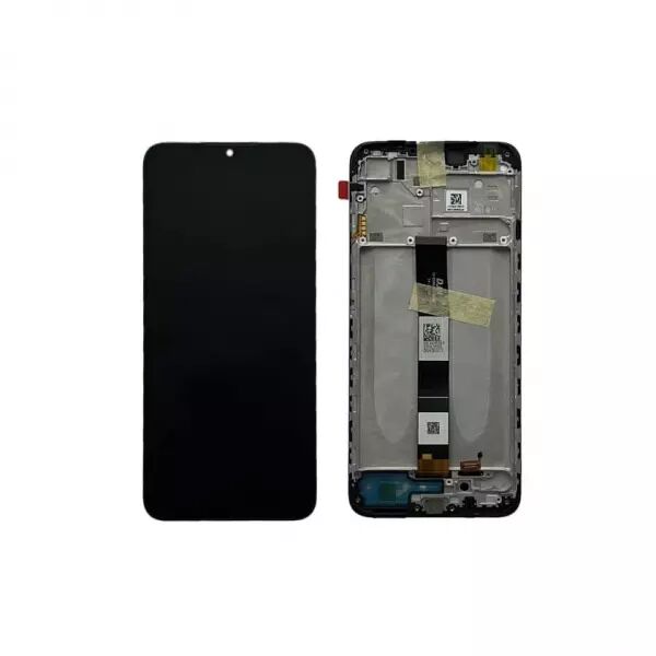 Ecran lcd avec vitre tactile ORIGINAL Xiaomi Redmi 9 avec chassis sans batterie SERVICE PACK 5600050J1900 Noir