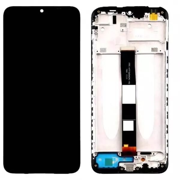 Ecran lcd avec vitre tactile ORIGINAL Xiaomi Redmi 9A / 9C avec chassis sans batterie SERVICE PACK 5600070C3L00 Noir