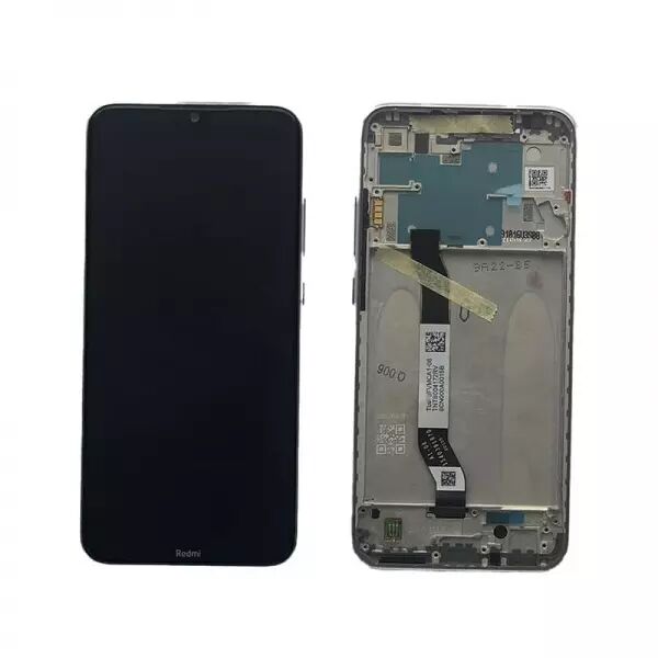 Ecran lcd avec vitre tactile ORIGINAL Xiaomi Redmi Note 8 avec chassis sans batterie SERVICE PACK 5600040C3J00 blanc