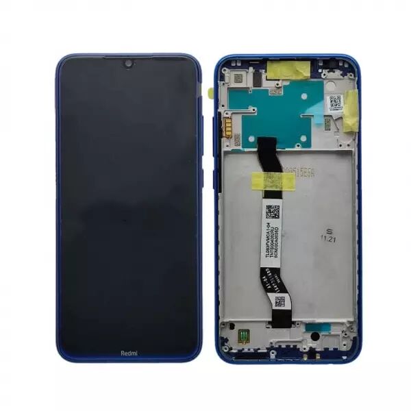 Ecran lcd avec vitre tactile ORIGINAL Xiaomi Redmi Note 8 avec chassis sans batterie SERVICE PACK 5600030C3J00 bleu