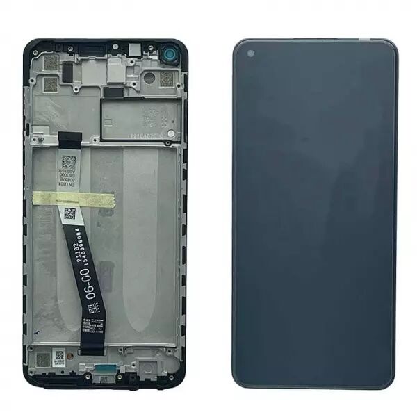 Ecran lcd avec vitre tactile ORIGINAL Xiaomi Redmi Note 9/Redmi 10X avec chassis sans batterie SERVICE PACK 560003J15S00 gris