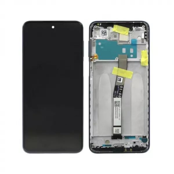 Ecran lcd avec vitre tactile ORIGINAL Xiaomi Redmi Note 9S avec chassis sans batterie SERVICE PACK gris 560004J6A100