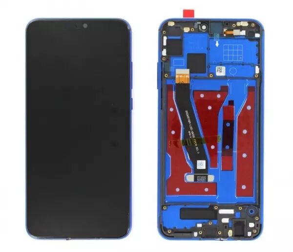 Ecran lcd avec vitre tactile pour Huawei HONOR 8X avec chassis bleu
