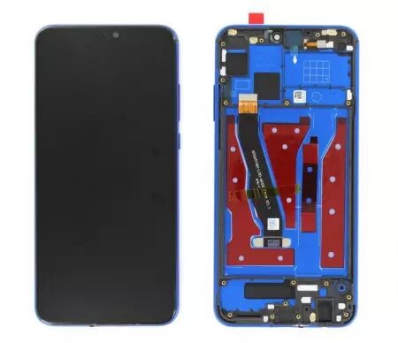 Ecran lcd avec vitre tactile pour Huawei HONOR 8X avec chassis bleu