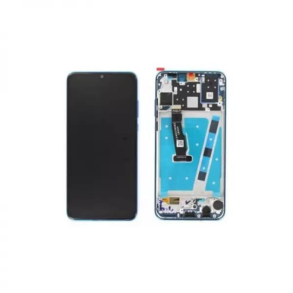 Ecran lcd avec vitre tactile pour HUAWEI P30 Lite avec chassis bleu
