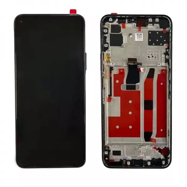Ecran lcd avec vitre tactile pour HUAWEI P40 Lite 5G / Nova 7 SE avec chassis noir