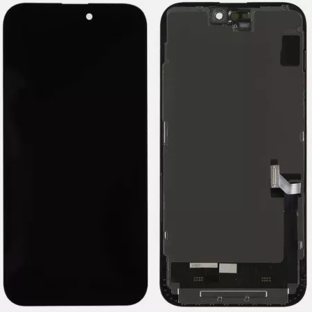 Ecran lcd avec vitre tactile pour Iphone 15 INCELL FHD COF 1:1 BORDURES D\'ORIGINE (puce non amovible) PREMIUM noir