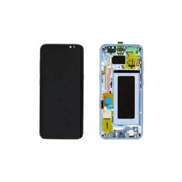 Ecran lcd avec vitre tactile pour SAMSUNG G950 Galaxy S8 avec chassis bleu