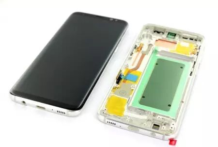 Ecran lcd avec vitre tactile pour SAMSUNG G950 Galaxy S8 avec chassis ORIGINAL RECONDITIONNÉ silver/argent