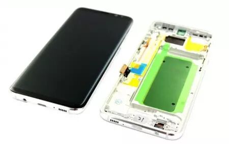 Ecran lcd avec vitre tactile pour SAMSUNG G955 Galaxy S8 Plus avec chassis ORIGINAL RECONDITIONNÉ silver/argent