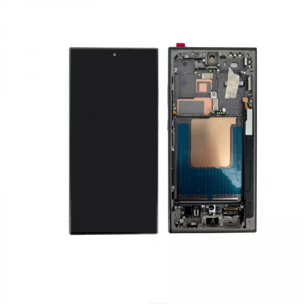 Ecran lcd avec vitre tactile pour SAMSUNG S928B Galaxy S24 Ultra avec chassis ORIGINAL RECONDITIONN� noir