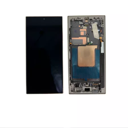 Ecran lcd avec vitre tactile pour SAMSUNG S928B Galaxy S24 Ultra avec chassis ORIGINAL RECONDITIONNÉ gris