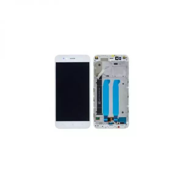 Ecran lcd avec vitre tactile pour Xiaomi Mi A1 avec chassis blanc