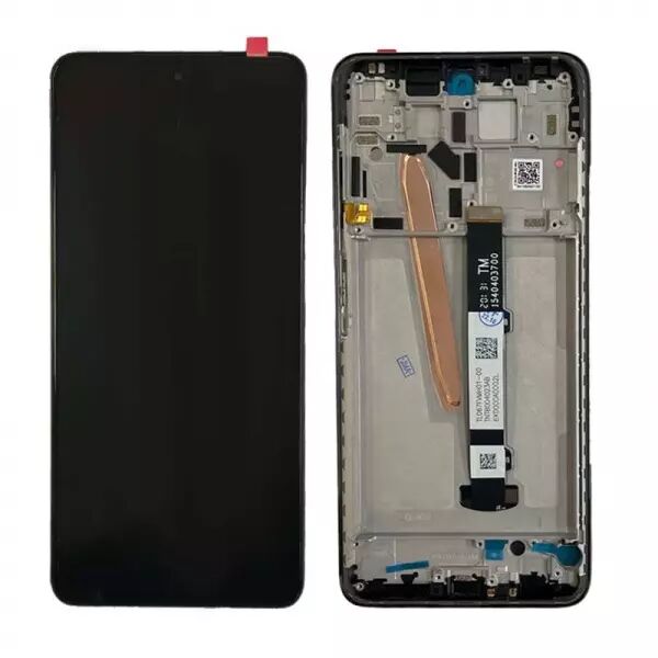 Ecran lcd avec vitre tactile pour Xiaomi Poco X3 Pro avec chassis noir