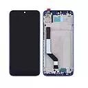 Ecran lcd avec vitre tactile pour Xiaomi Redmi Note 7 avec chassis bleu