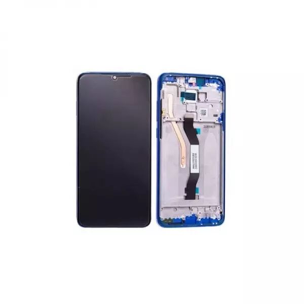 Ecran lcd avec vitre tactile pour Xiaomi Redmi Note 8 Pro avec chassis bleu