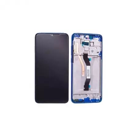 Ecran lcd avec vitre tactile pour Xiaomi Redmi Note 8 Pro avec chassis bleu