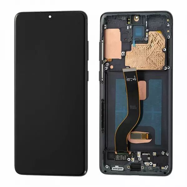 Ecran lcd avec vitre tactile SOFT OLED pour SAMSUNG G980/G981 Galaxy S20 / S20 5G version EU avec chassis BORDURES D\'ORIGINE noi