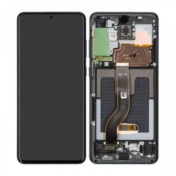 Ecran lcd avec vitre tactile SOFT OLED pour SAMSUNG G985/G986 Galaxy S20 Plus / S20 Plus 5G avec chassis BORDURES D\'ORIGINE noir