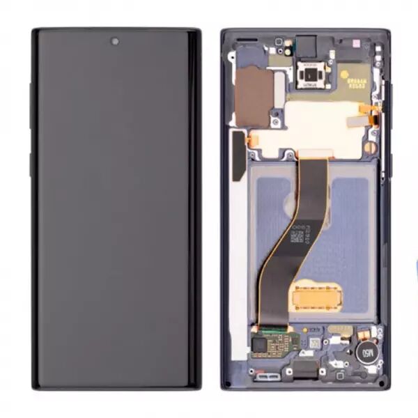 Ecran lcd avec vitre tactile SOFT OLED pour SAMSUNG N975 Galaxy Note 10 Plus avec chassis BORDURES 2MM PLUS �PAISSES noir
