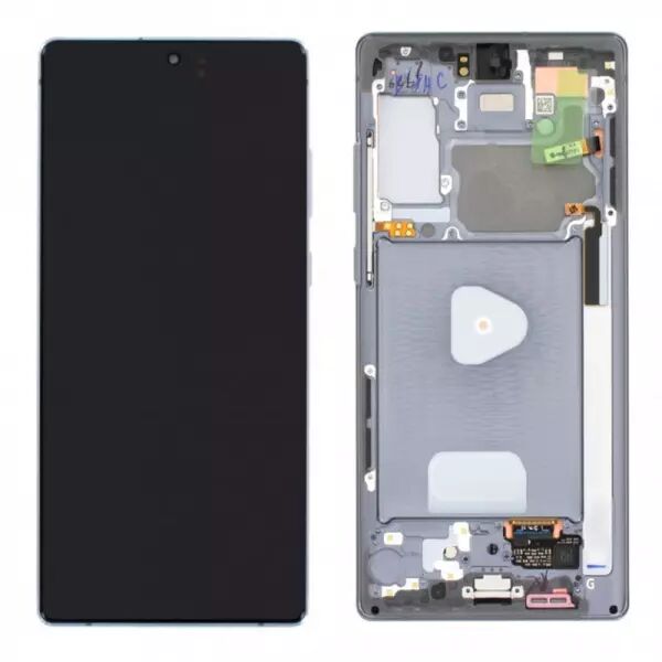 Ecran lcd avec vitre tactile SOFT OLED pour SAMSUNG N980 Galaxy Note 20 avec chassis BORDURES D\'ORIGINE noir
