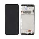 Ecran lcd avec vitre tactile TFT \ sans capteur de proximité\  pour SAMSUNG A225 Galaxy A22 avec chassis noir