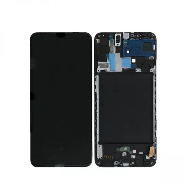 Ecran lcd avec vitre tactile TFT \ sans capteur de proximit� sans empreinte\  pour SAMSUNG A705 Galaxy A70 avec chassis noir