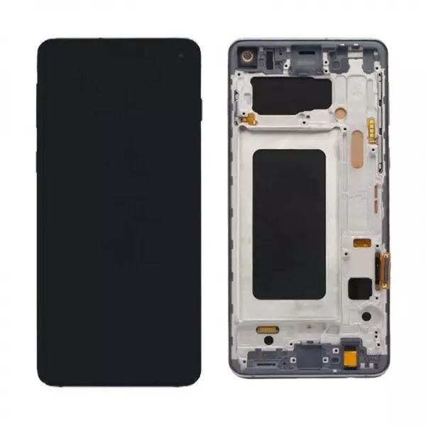 Ecran lcd avec vitre tactile TFT \ sans capteur de proximit� sans empreinte\  pour SAMSUNG G973 Galaxy S10 avec chassis noir