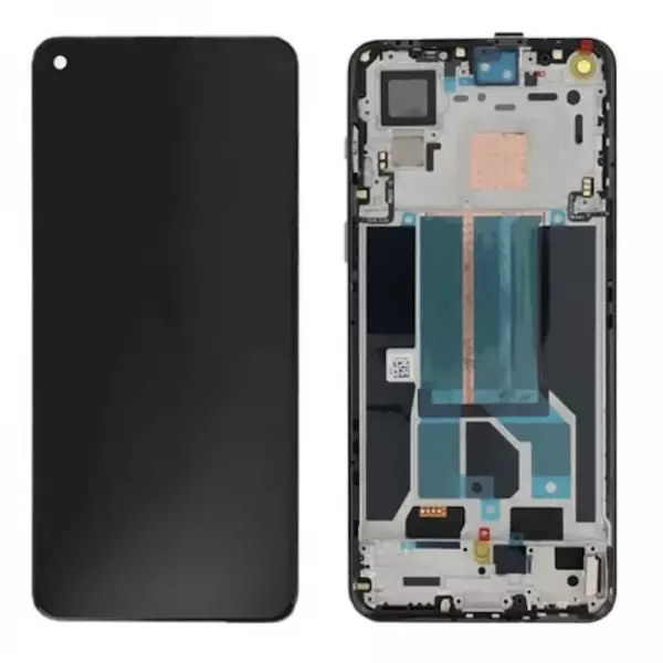 Ecran lcd avec vitre tactile TFT pour ONEPLUS Nord 2 5G avec chassis noir