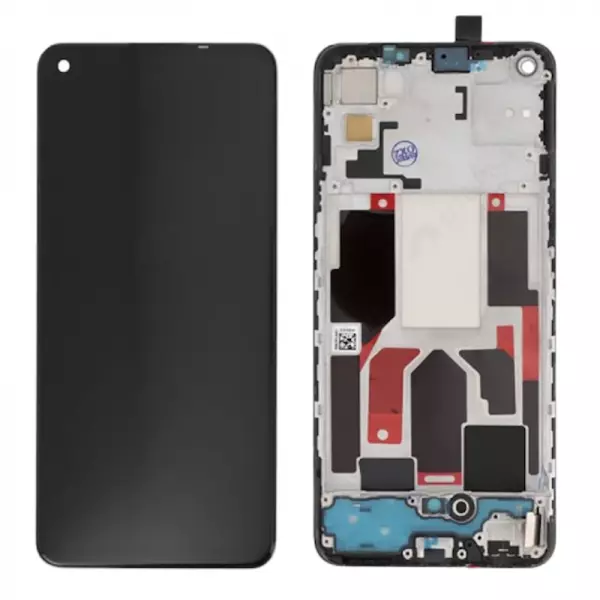 Ecran lcd avec vitre tactile TFT pour ONEPLUS Nord avec chassis noir