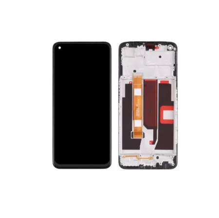 Ecran lcd avec vitre tactile TFT pour Oppo A74 4G avec chassis noir
