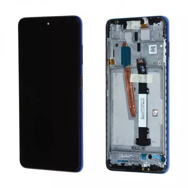 Ecran lcd avec vitre tactile TFT pour Xiaomi Poco X3 Pro avec chassis bleu