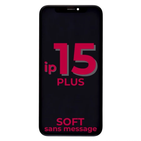 Ecran lcd iPhone 15 Plus SOFT OLED sans message d\'erreur