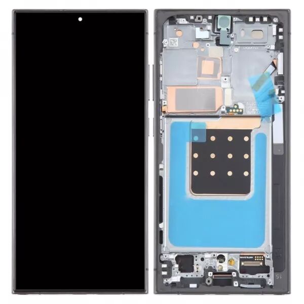 Ecran lcd OLED avec vitre tactile Samsung S928B Galaxy S24 Ultra avec chassis noir