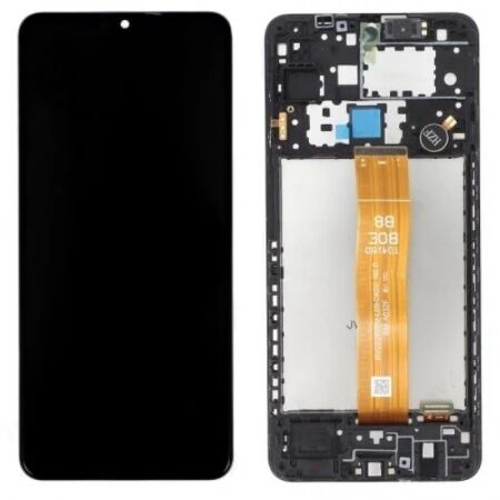 Ecran lcd ORIGINAL SP Samsung A127 Galaxy A12 Nacho avec chassis, sans batterie noir