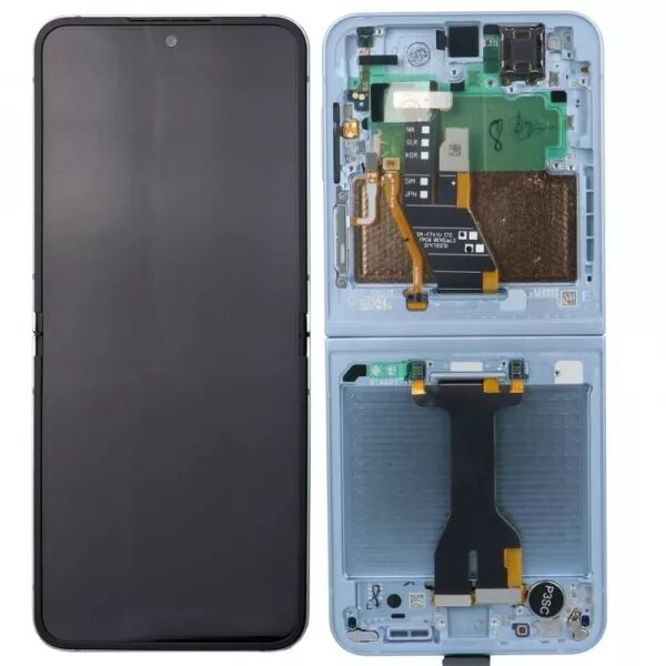 Ecran lcd ORIGINAL SP Samsung F741B Galaxy Z Flip 6 avec chassis bleu