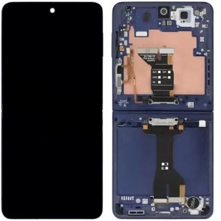 Ecran lcd ORIGINAL SP Samsung F766 Galaxy Z Flip 7 avec chassis bleu