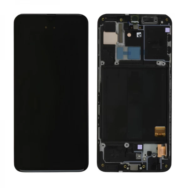 Ecran lcd Samsung A405 Galaxy A40 avec chassis noir \ original reconditionn�\ 