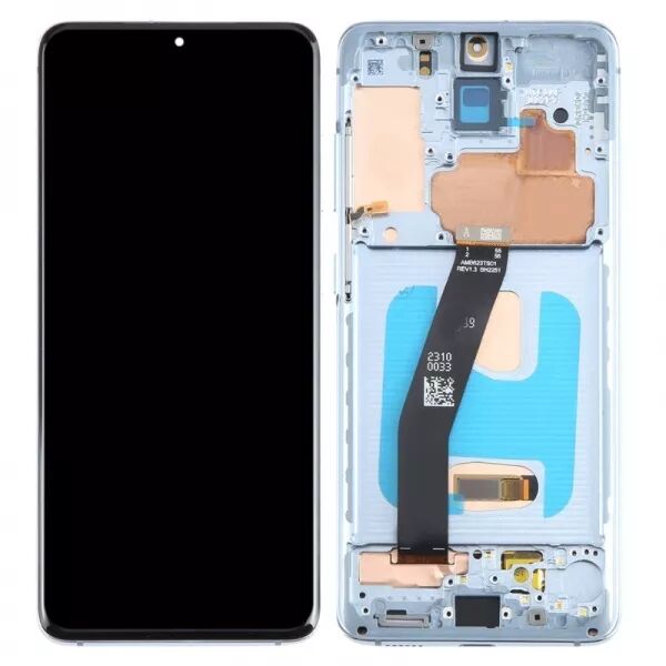 Ecran lcd Samsung G980F/G981B Galaxy S20 4G/5G avec chassis \ incell\  bleu