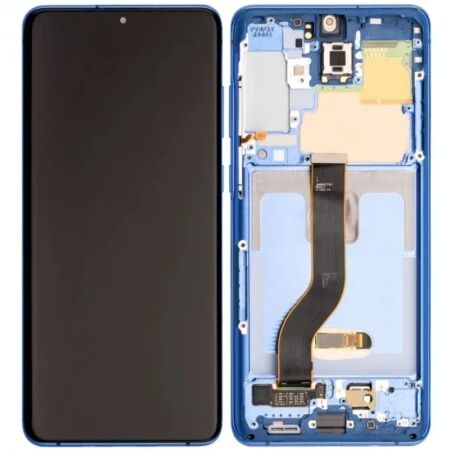 Ecran lcd Samsung G985 Galaxy S20 Plus ORIGINAL SP avec chassis bleu