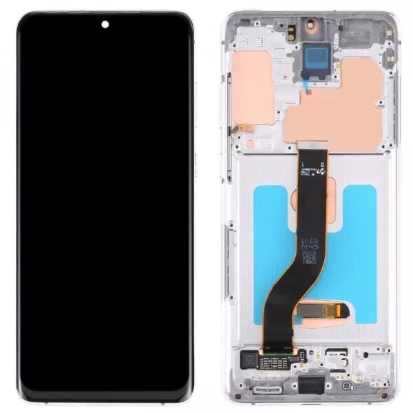 Ecran lcd Samsung G985F/G986B Galaxy S20 Plus 4G/5G avec chassis \ original reconditionn�\  blanc