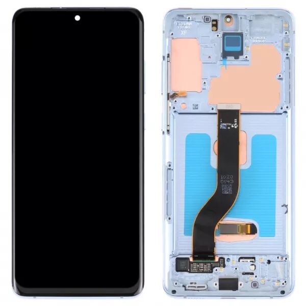 Ecran lcd Samsung G985F/G986B Galaxy S20 Plus 4G/5G avec chassis \ original reconditionn�\  bleu