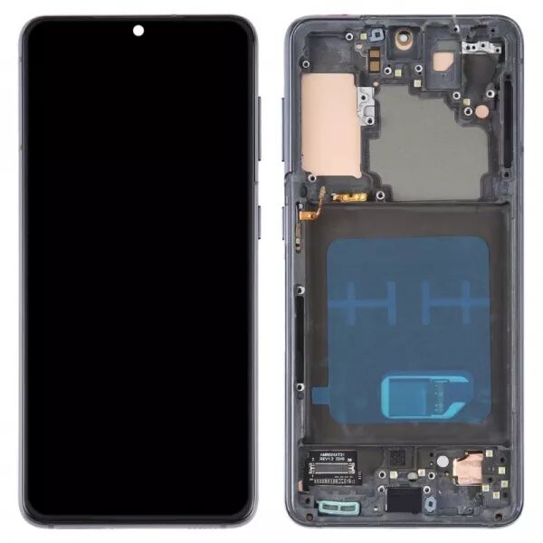 Ecran lcd Samsung G991B Galaxy S21 5G avec chassis \ original reconditionn�\  rose