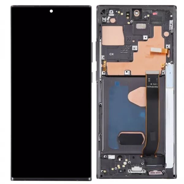 Ecran lcd Samsung N985F/N986B Galaxy Note 20 Ultra 4G/5G avec chassis \ original reconditionn�\  noir