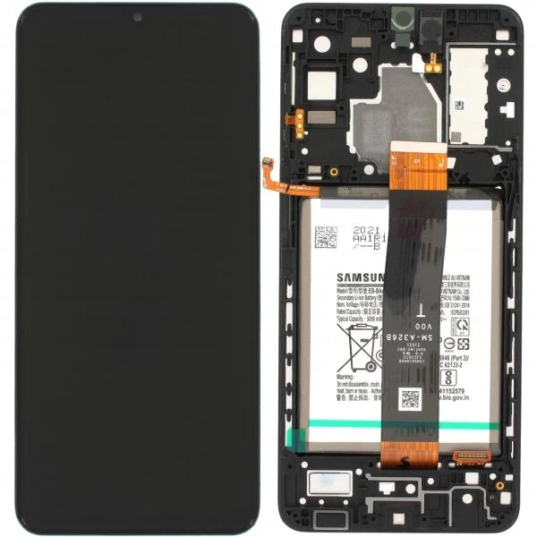 Ecran Samsung A326 Galaxy A32 5G 2021 ORIGINAL SP avec chassis, batterie et haut parleur noir