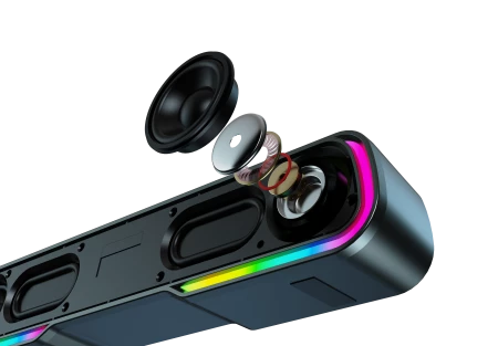 Enceinte sans fil bluetooth avec effets lumineux dynamiques JELLICO DS2 noir