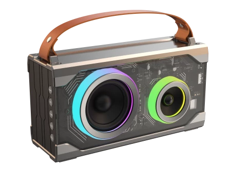 Enceinte sans fil bluetooth double haut-parleur avec effets lumineux JELLICO DS5 noir