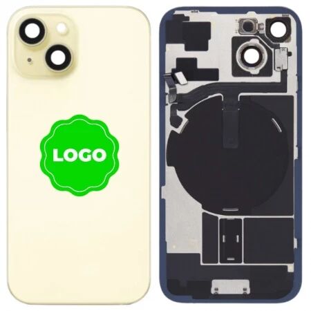 Face arri&egrave;re avec magsafe original PULLED iPhone 15 (Grade A) jaune